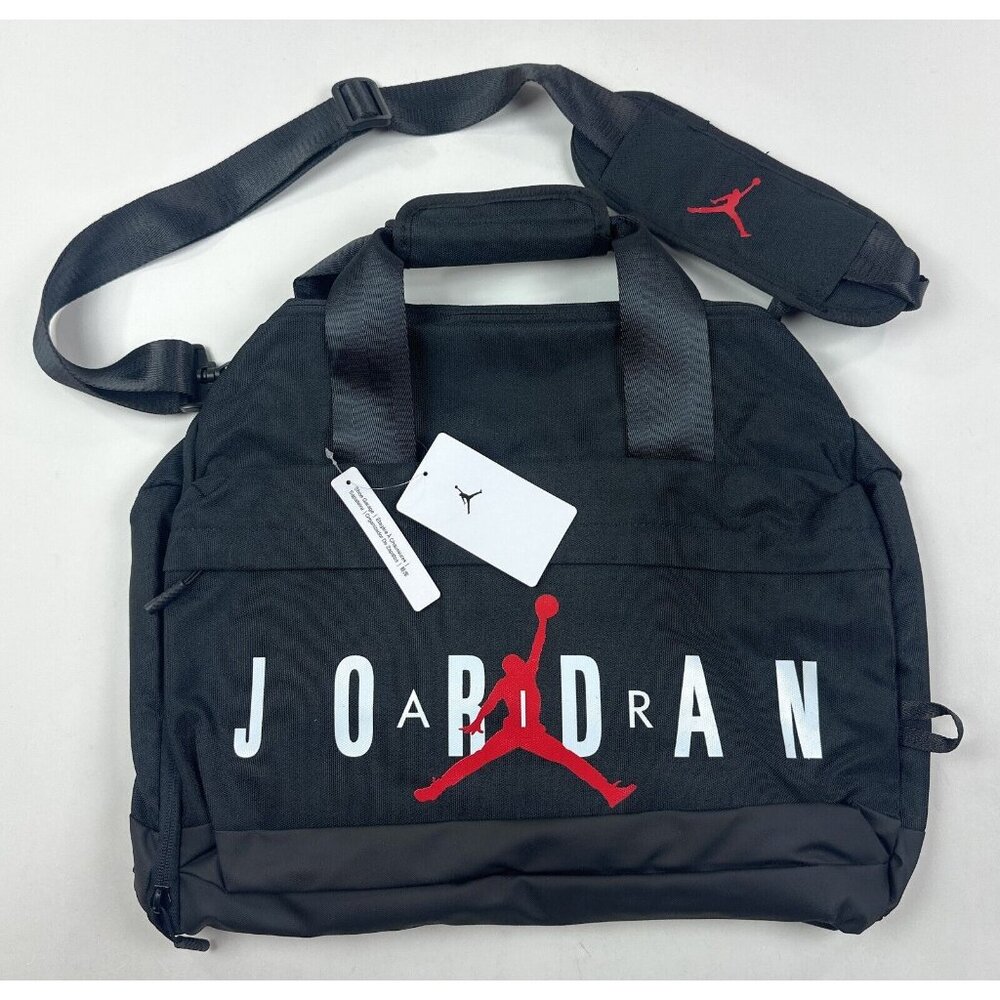 Nike Retro Air Jordan Velocity Duffle Bag Shoe Garage Small Black Red SM0168-023 - Picture 6 of 13